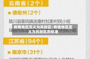 疫情地区定义为风险区/疫情地区定义为风险区的标准