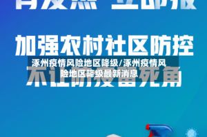 涿州疫情风险地区降级/涿州疫情风险地区降级最新消息