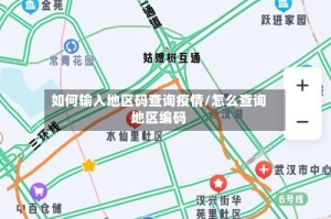 如何输入地区码查询疫情/怎么查询地区编码