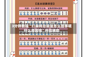 3分钟教程“打麻将总输是怎么回事呢什么原因呢”开挂辅助