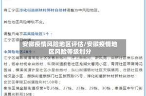 安徽疫情风险地区评估/安徽疫情地区风险等级划分