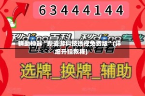 辅助神器“新道游科技透视免费版”(详细开挂教程)