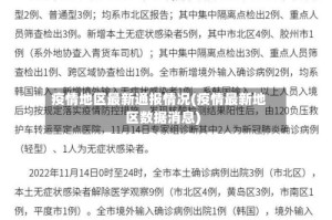 疫情地区最新通报情况(疫情最新地区数据消息)