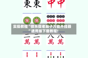 实操教程“微乐捉老麻子万能开挂器”通用版下载教程!