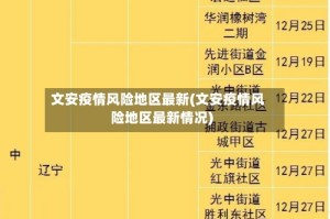 文安疫情风险地区最新(文安疫情风险地区最新情况)