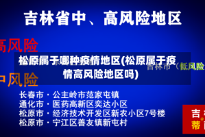 松原属于哪种疫情地区(松原属于疫情高风险地区吗)