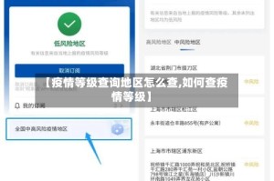 【疫情等级查询地区怎么查,如何查疫情等级】