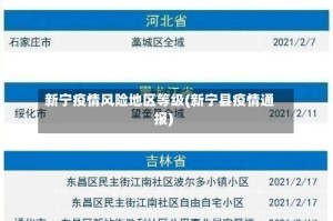 新宁疫情风险地区等级(新宁县疫情通报)