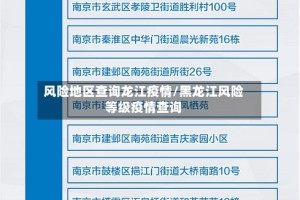 风险地区查询龙江疫情/黑龙江风险等级疫情查询