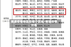 南通疫情地区在哪个区域/南通役情分布