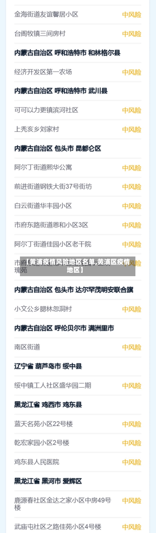 【黄浦疫情风险地区名单,黄浦区疫情地区】-第3张图片