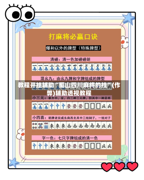 教程开挂辅助“蜀山四川麻将的挂	”(作弊)辅助透视教程-第1张图片