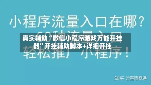 真实辅助“微信小程序游戏万能开挂器”开挂辅助脚本+详细开挂-第2张图片