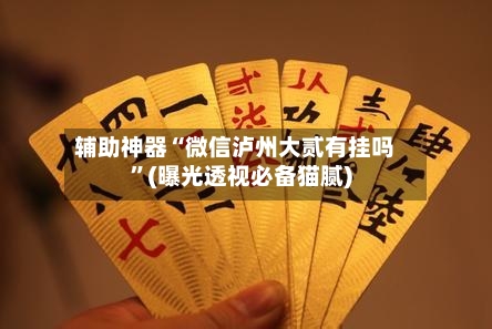 辅助神器“微信泸州大贰有挂吗”(曝光透视必备猫腻)-第1张图片