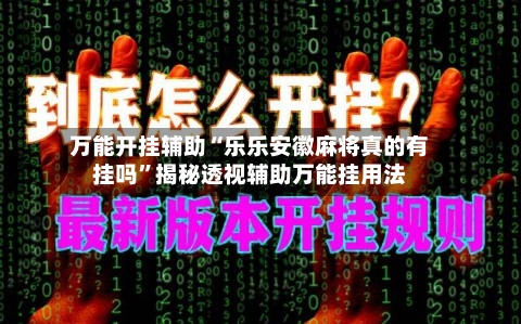 万能开挂辅助“乐乐安徽麻将真的有挂吗	”揭秘透视辅助万能挂用法-第2张图片