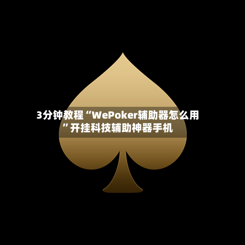3分钟教程“WePoker辅助器怎么用”开挂科技辅助神器手机-第3张图片