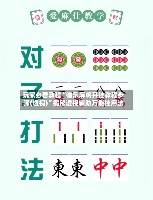 玩家必看教程“微乐麻将开挂教程步骤(透视)”揭秘透视辅助万能挂用法-第3张图片