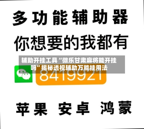辅助开挂工具“微乐甘肃麻将能开挂吗”揭秘透视辅助万能挂用法-第1张图片