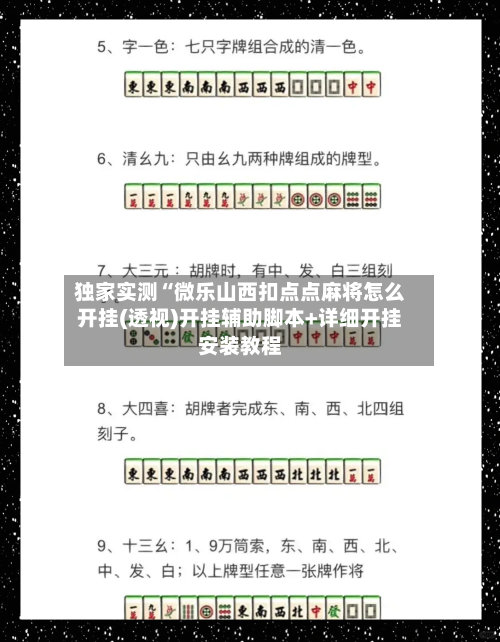 独家实测“微乐山西扣点点麻将怎么开挂(透视)开挂辅助脚本+详细开挂安装教程-第1张图片