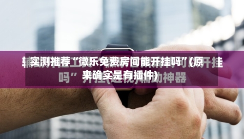 实测推荐“微乐免费房间能开挂吗”(原来确实是有插件)-第1张图片