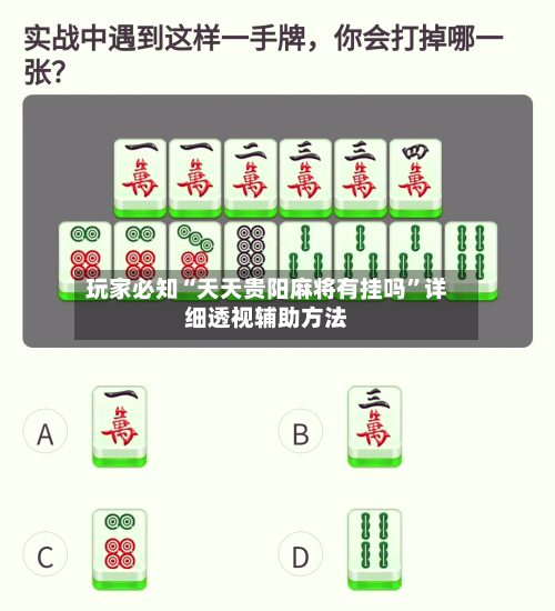 玩家必知“天天贵阳麻将有挂吗”详细透视辅助方法-第1张图片