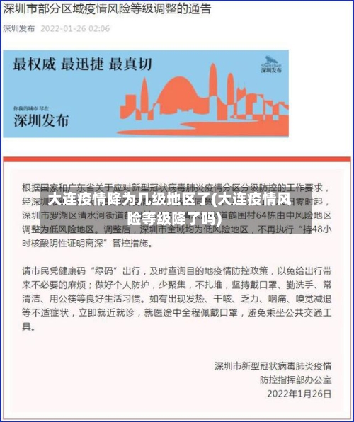 大连疫情降为几级地区了(大连疫情风险等级降了吗)-第1张图片