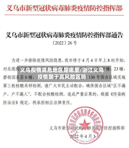 义乌疫情高危地区是哪里/浙江义乌疫情属于高风险区吗-第2张图片