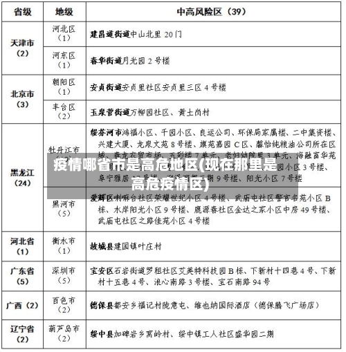 疫情哪省市是高危地区(现在那里是高危疫情区)-第2张图片