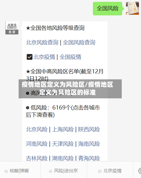 疫情地区定义为风险区/疫情地区定义为风险区的标准-第3张图片